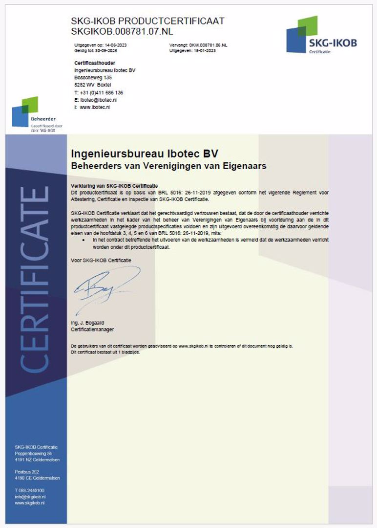 Gecertificeerd VvE Beheerder